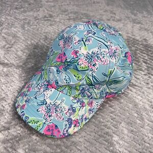 Lilly Pulitzer Floral Baseball Cap Adjustable Pink Strap Women's Hat